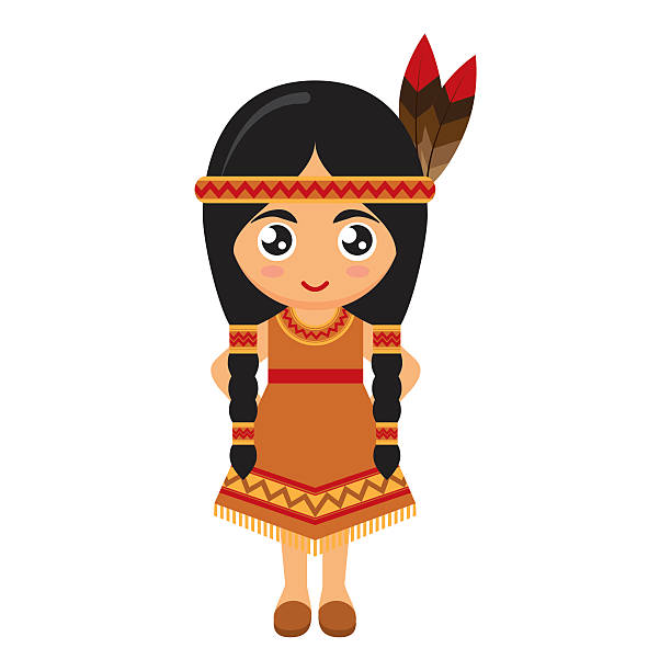 Little Indian Girl Clipart.