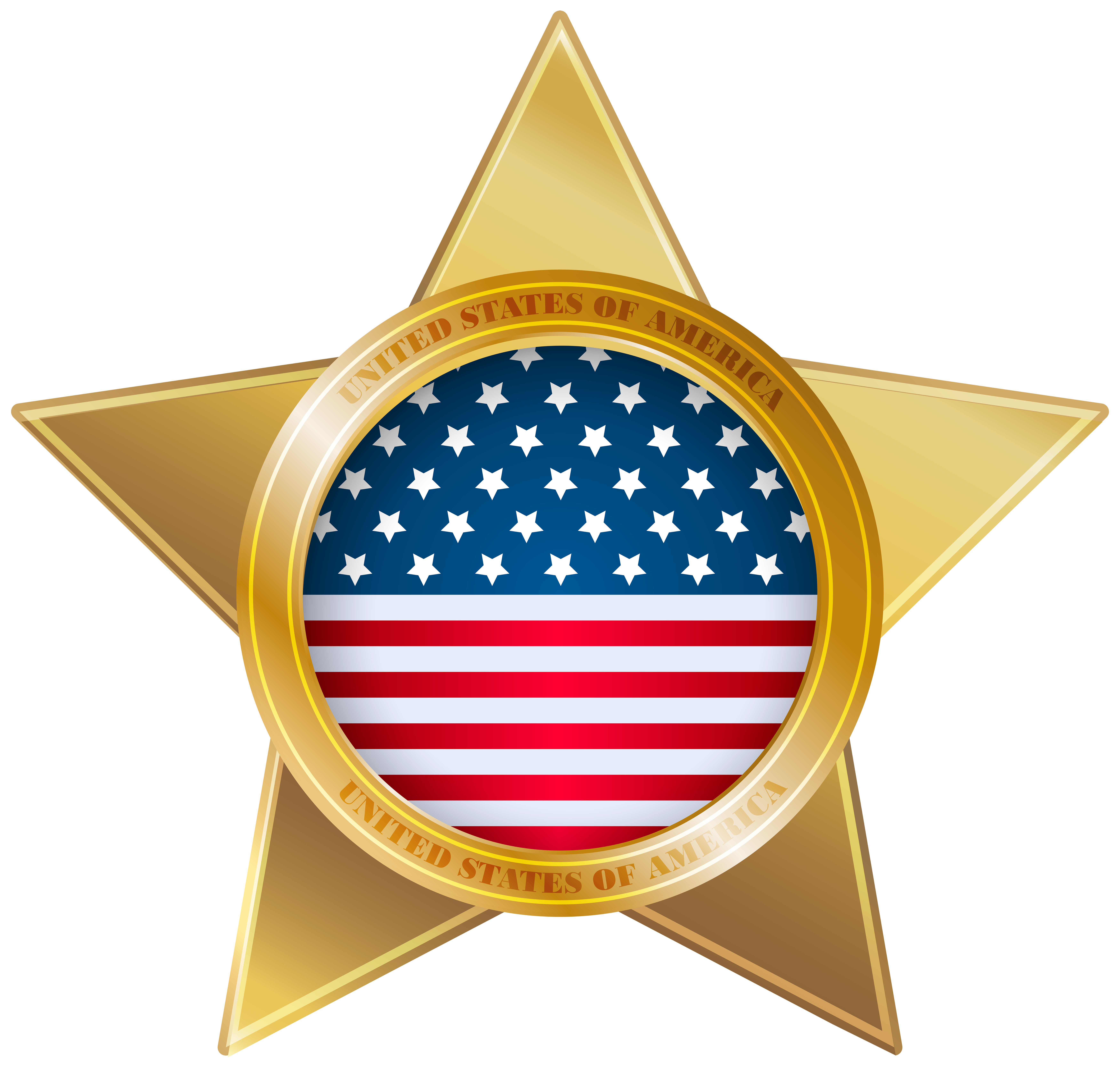 American Star PNG Clip Art Image.