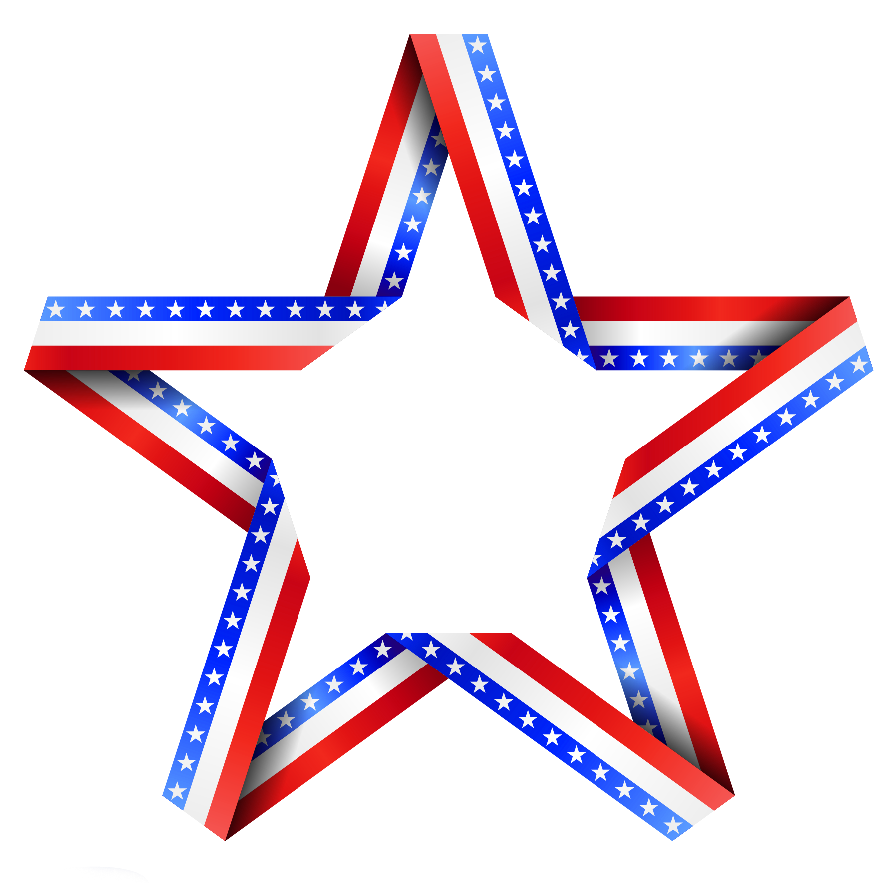 American Stars Clipart.