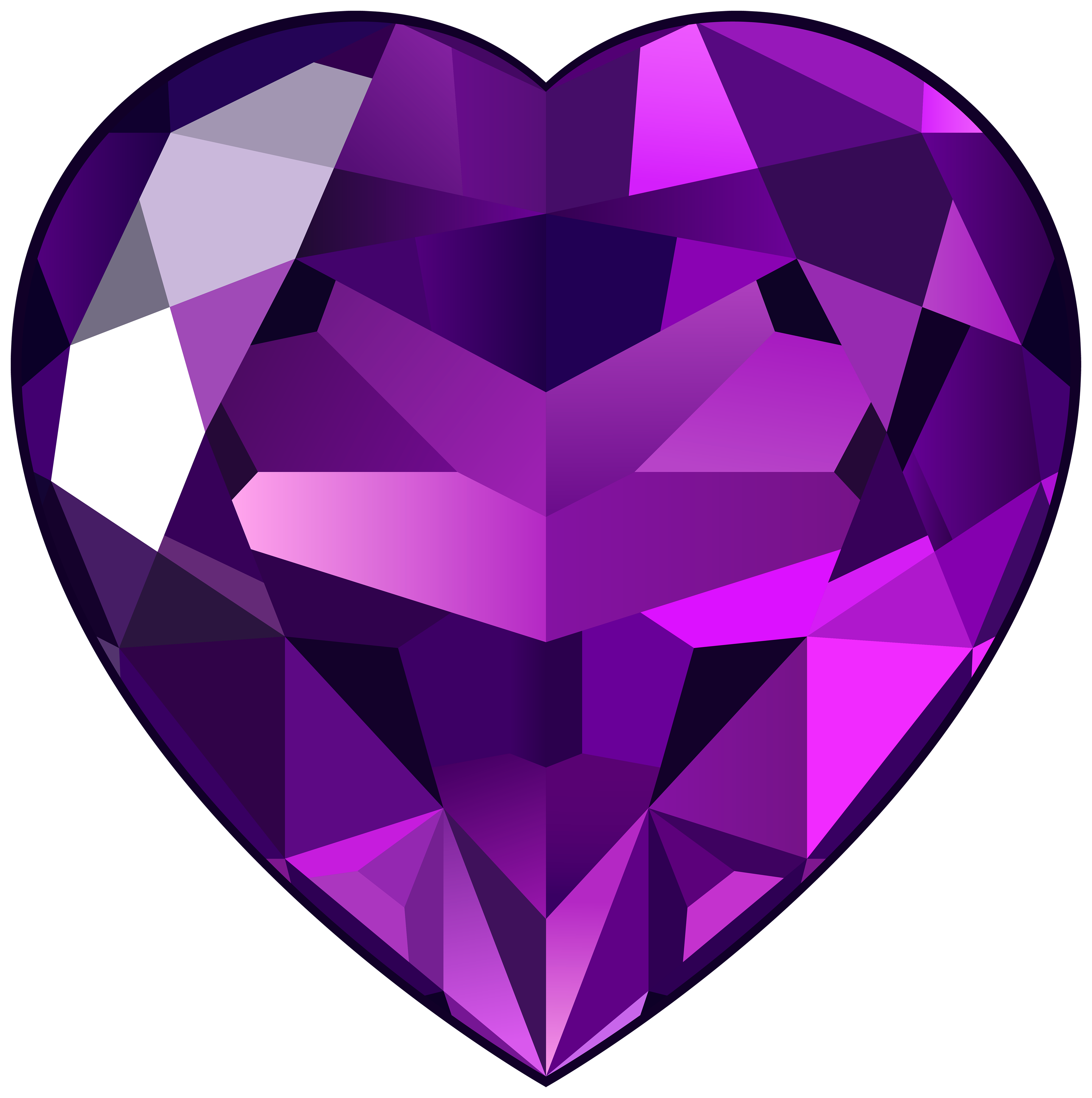 Amethyst Heart PNG Clipart.