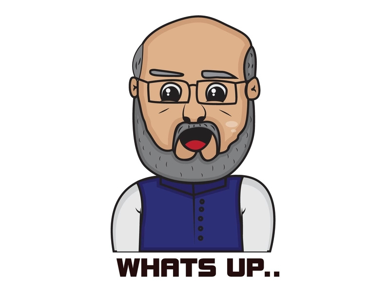 Amit Shah Sticker Design by Sarkartoon on Dribbble.