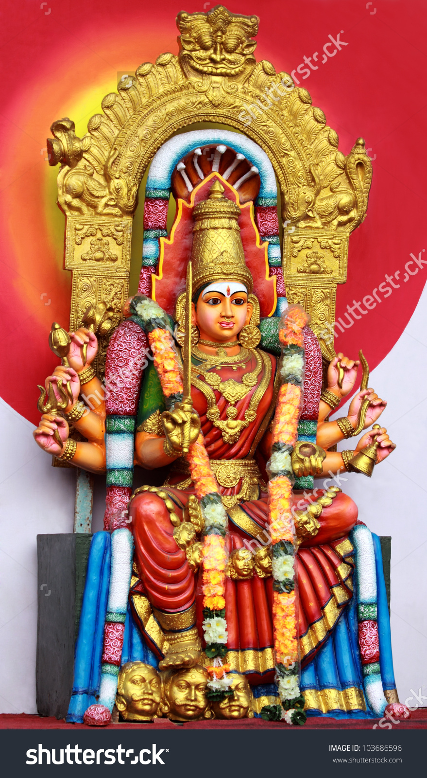 Hindu Goddess Amman Stock Photo 103686596.