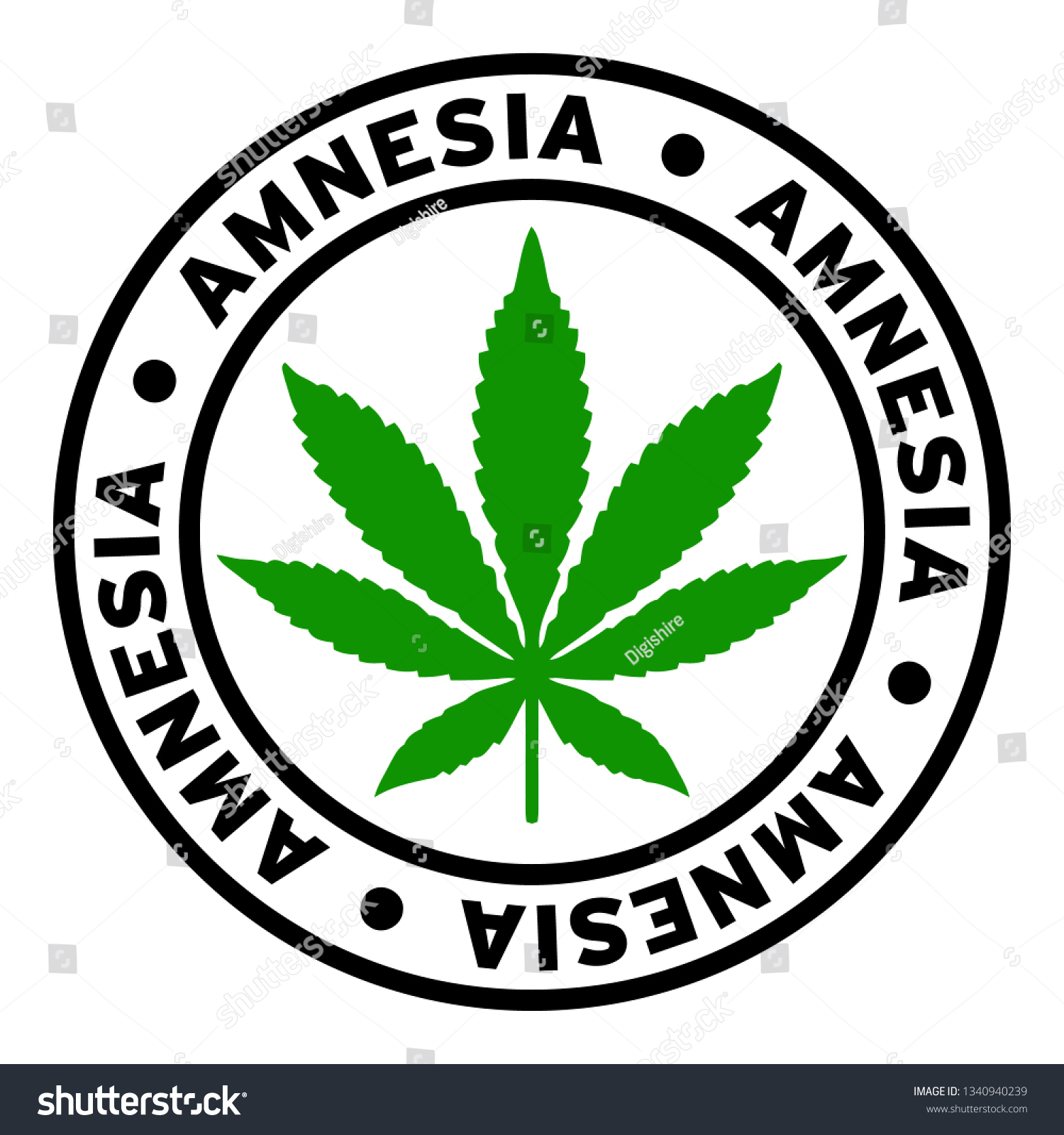 Round Amnesia Marijuana Strain Clipart Stock Vector (Royalty Free.