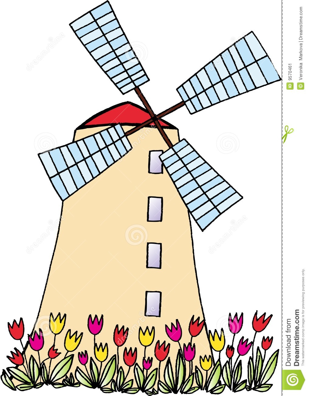 Dutch Windmill Drawing at GetDrawings.com.