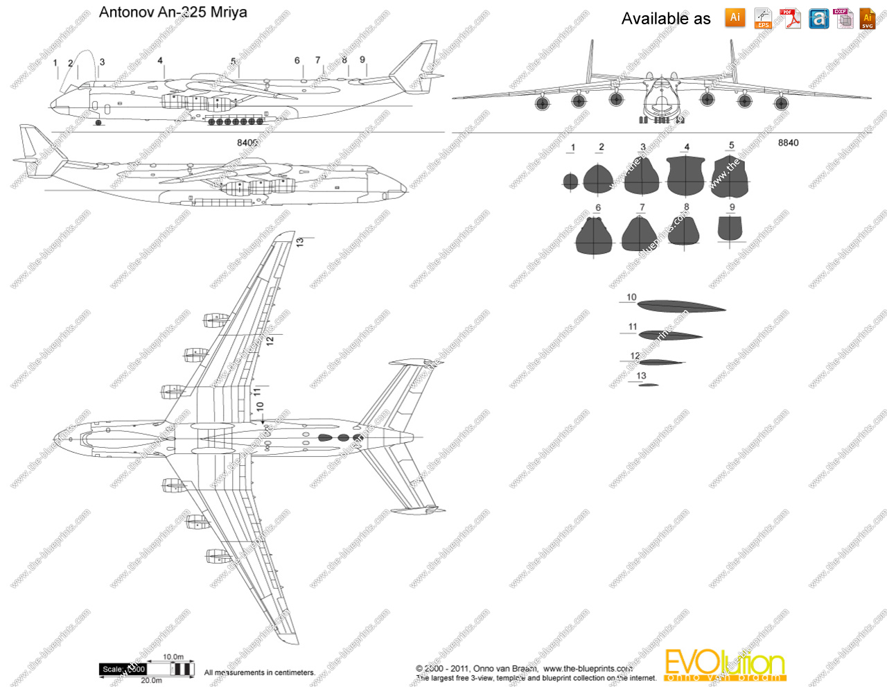 Ан 225 рисунок