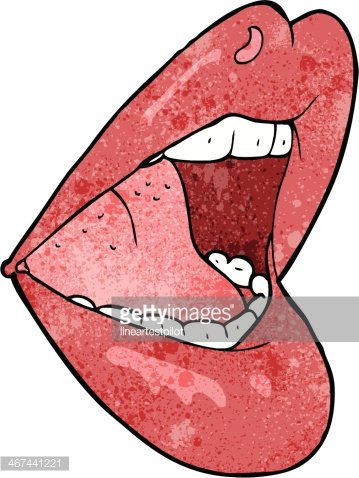 cartoon open mouth Clipart Image.