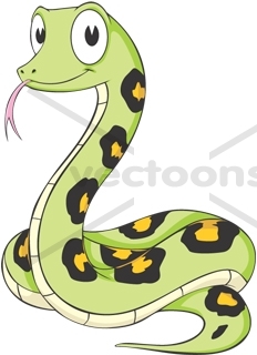 Green anacondas clipart.