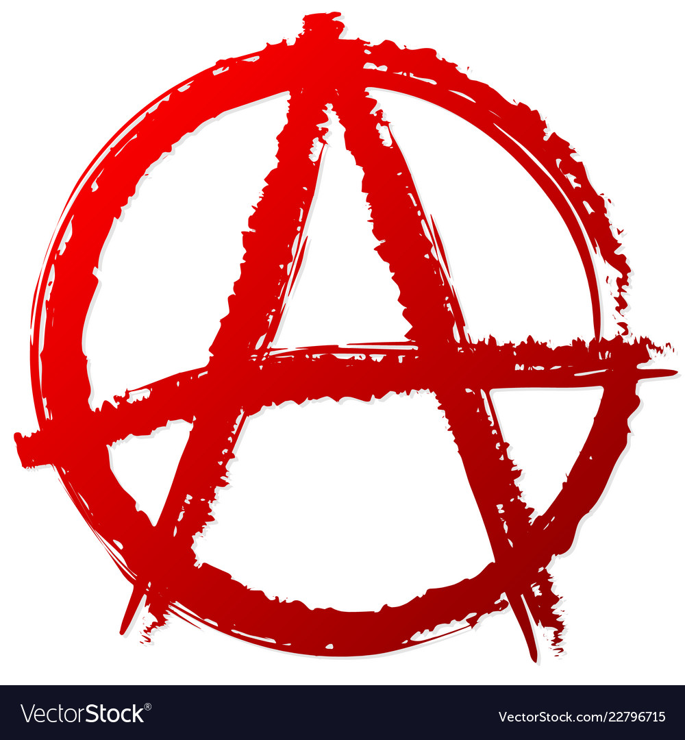 Anarchy symbol or sign anarchy punk anarchism.