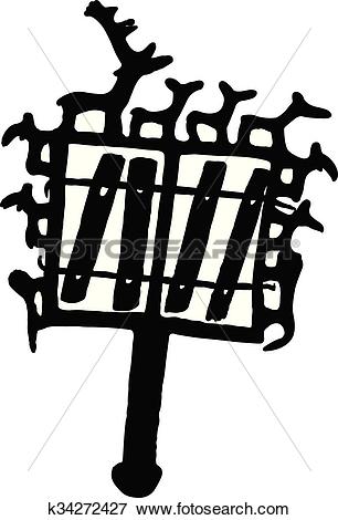 Clip Art of a symbol from Anatolia, silhouette k34272427.