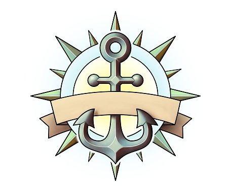 Anchor Banner Clipart Image.