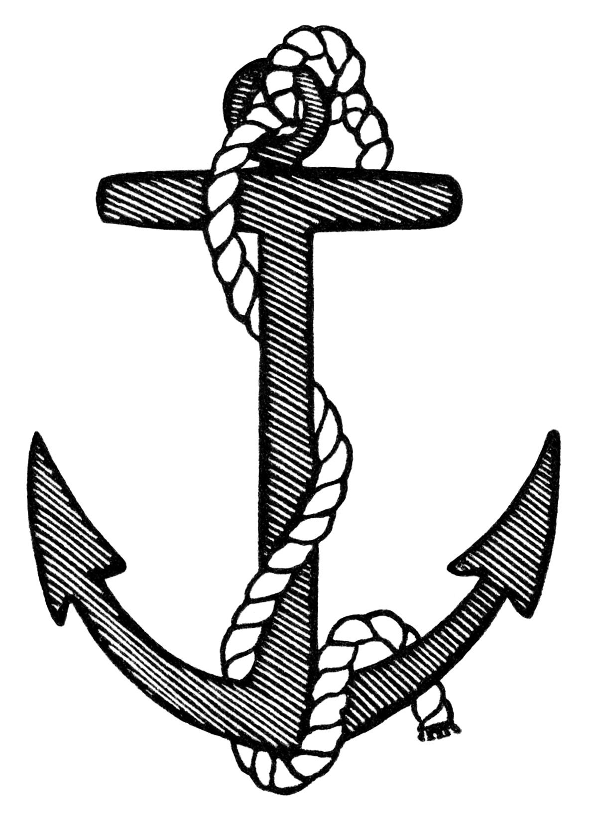 Crossed Anchors Clipart.