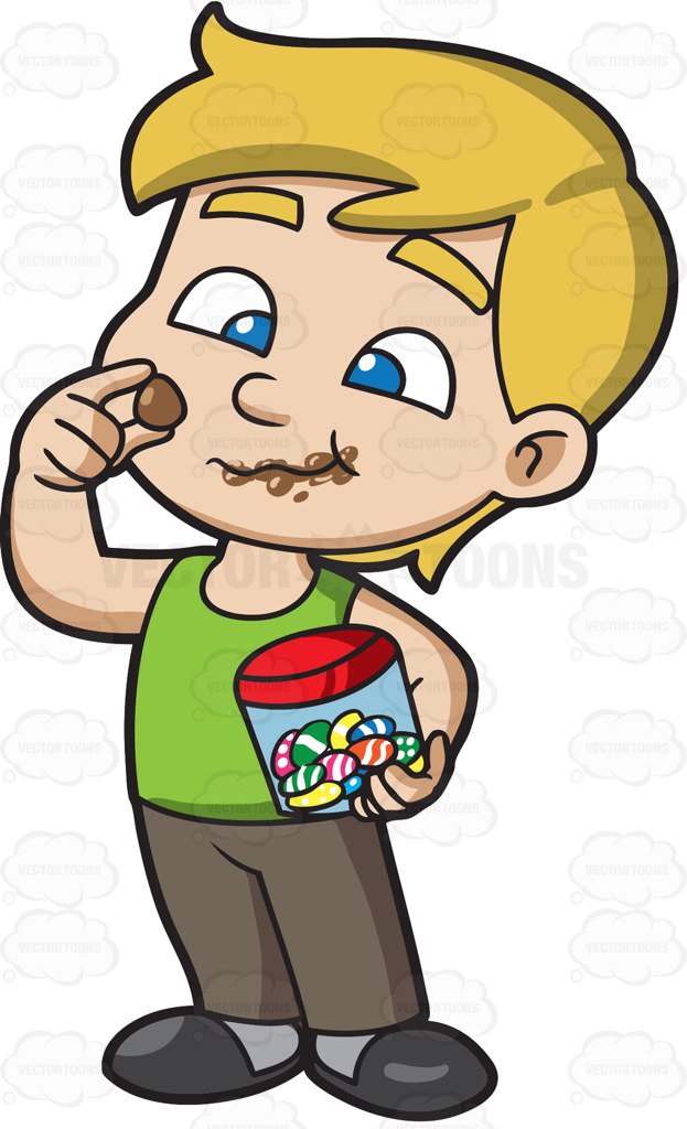Eating Candy Clipart.