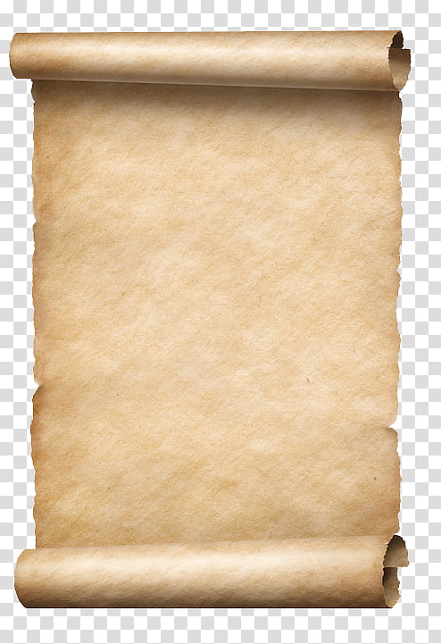 Empty brown scroll transparent background PNG clipart.