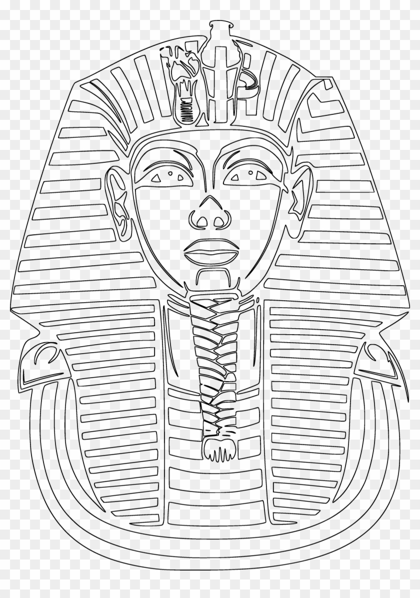 Маска фараона Тутанхамона раскраска