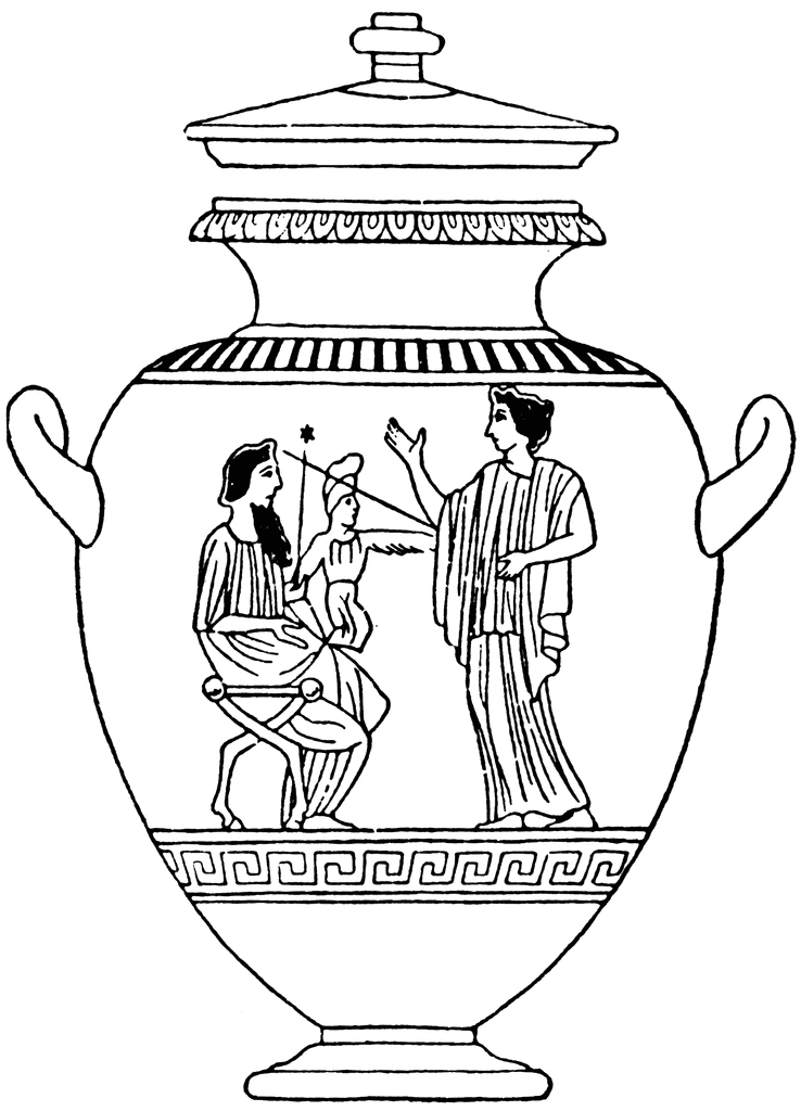 Ancient Greek Vase Clip Art.