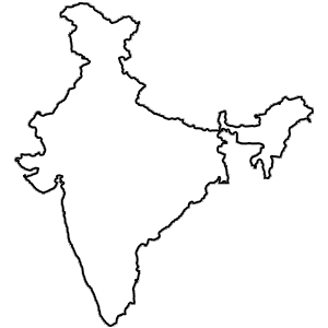 India Map Drawing.
