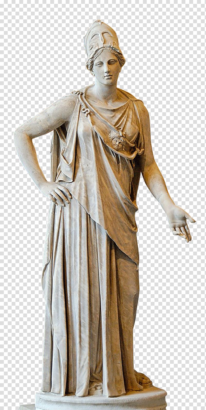 Woman holding her hip concrete statue, Zeus Athena Greece.