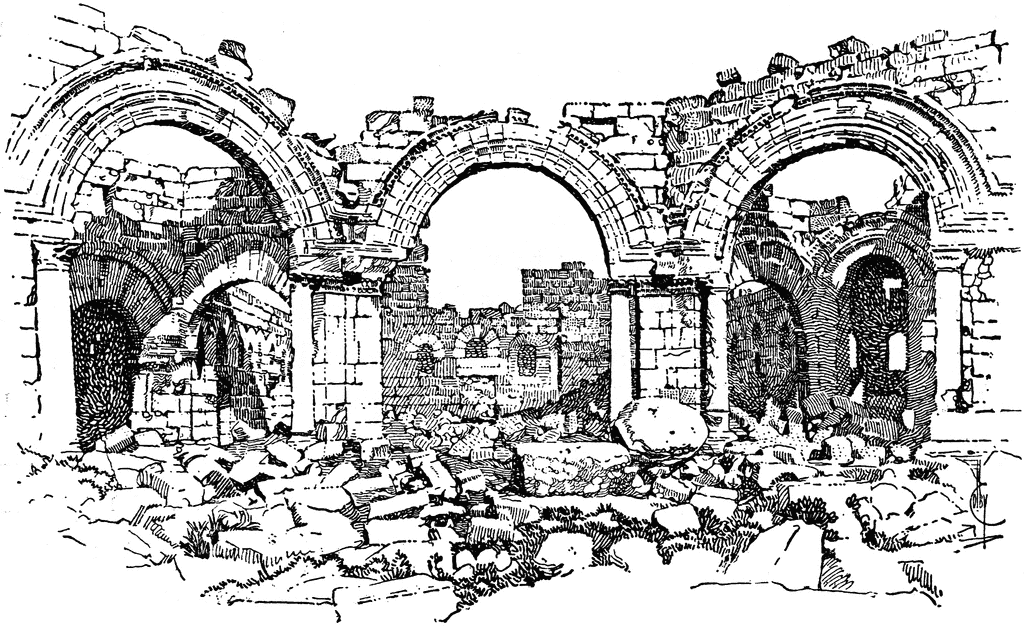 Ancient ruins clipart.