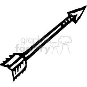 black and white arrow clipart. Royalty.