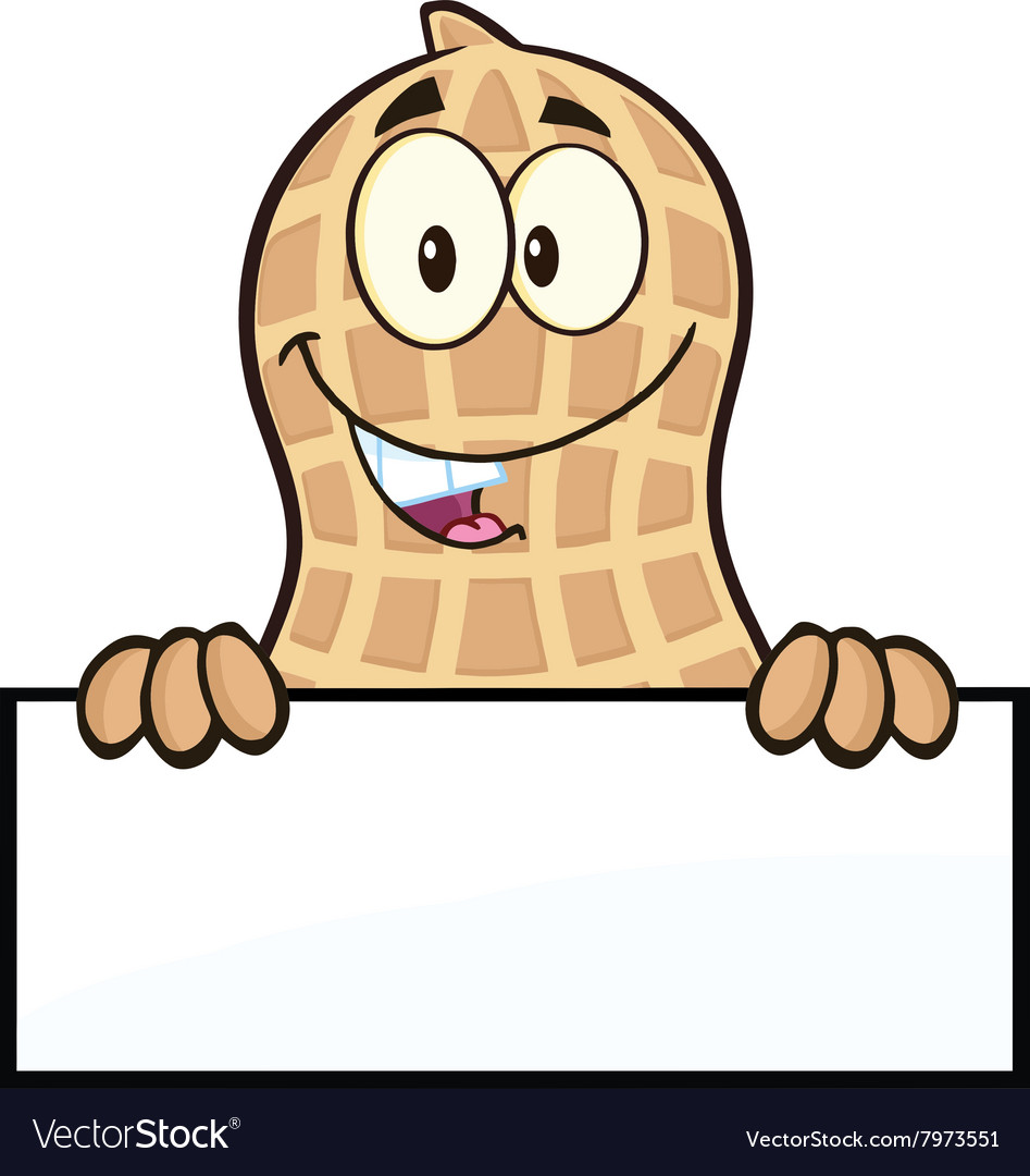Royalty Free RF Clipart Peanut Cartoon Character.