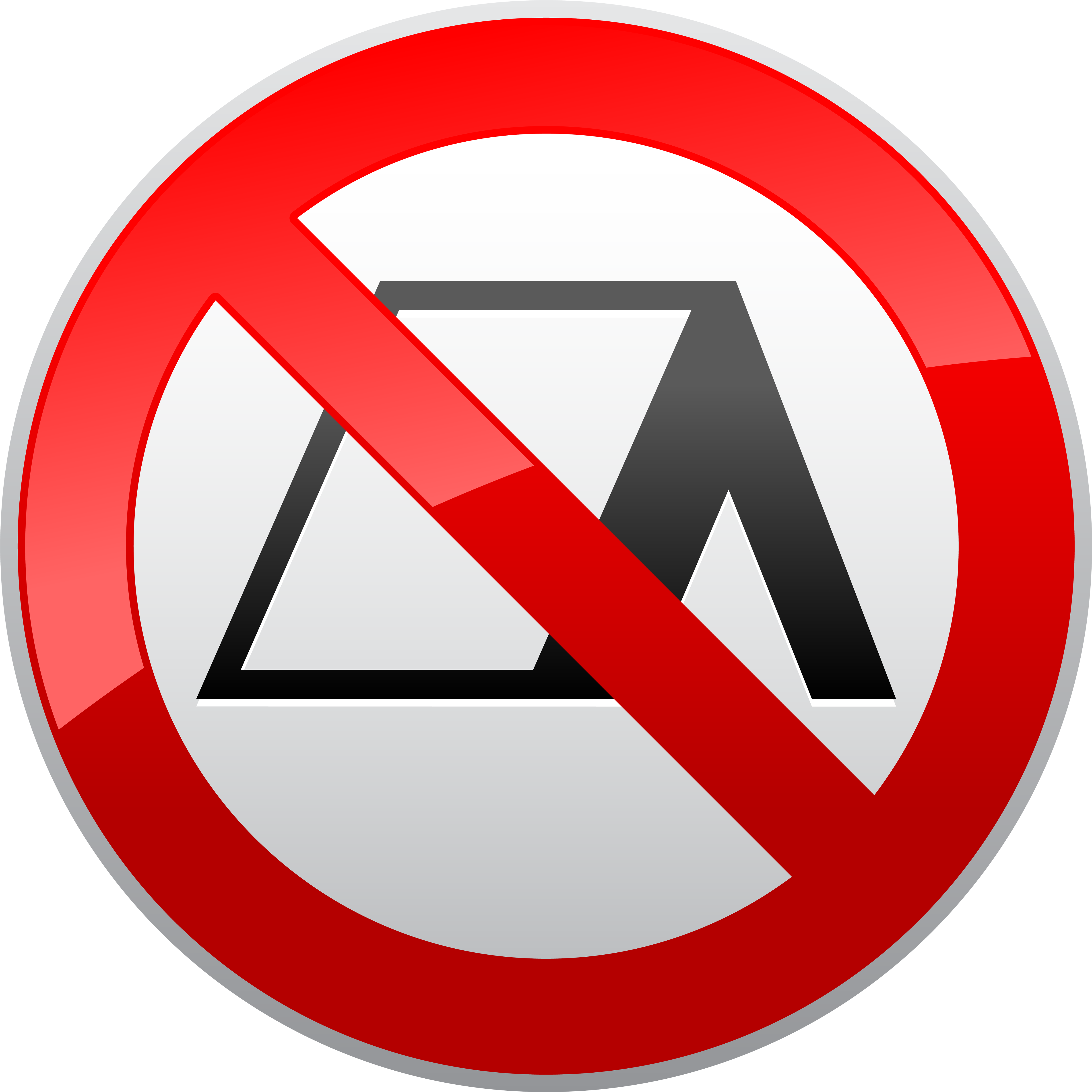 Download HD No Camping Prohibition Sign Png Clipart.