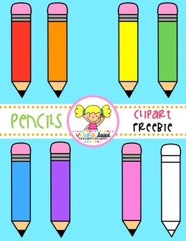 My Pencils Clipart Freebie set has 8 pngs7 color and 1 bw image.