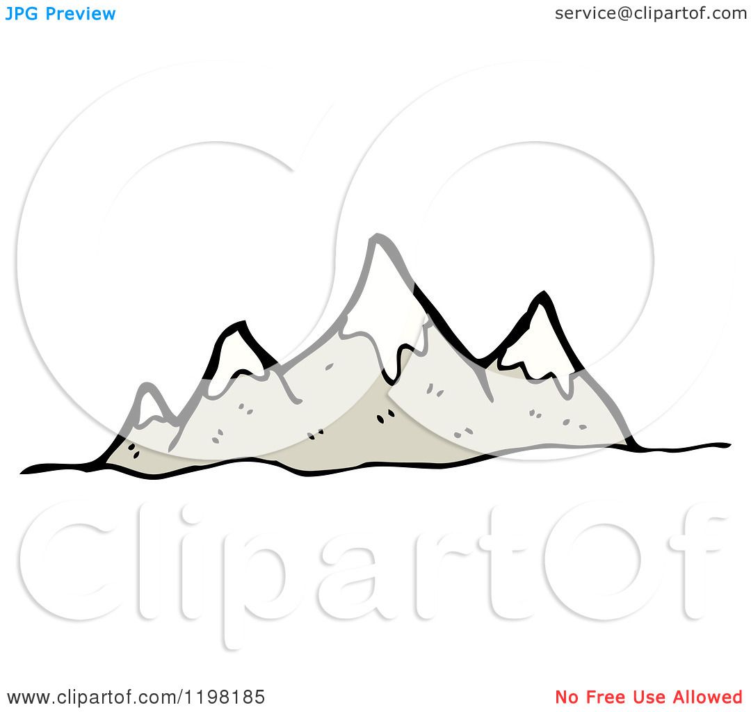 Cartoon of a Mountain Range.
