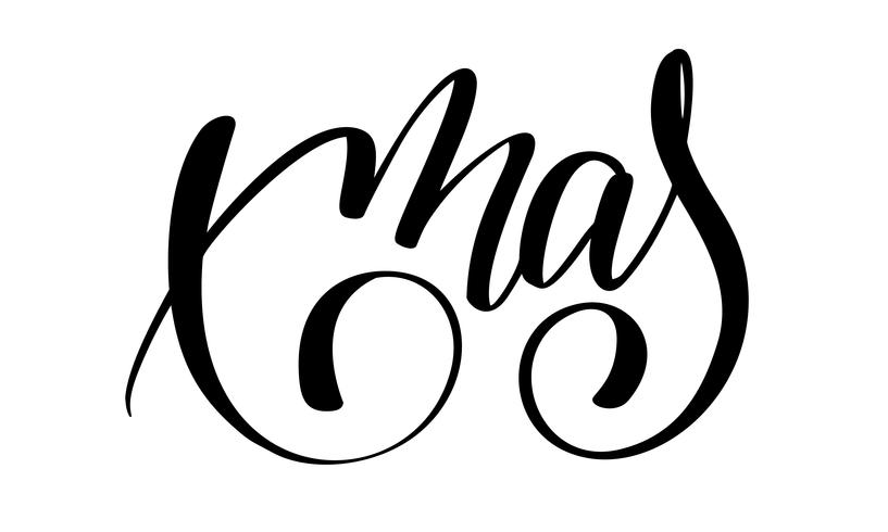 xmas calligraphy lettering word. Christmas and New Year.