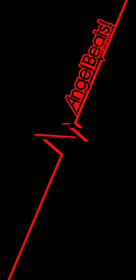Simple and dark Angel Beats logo.
