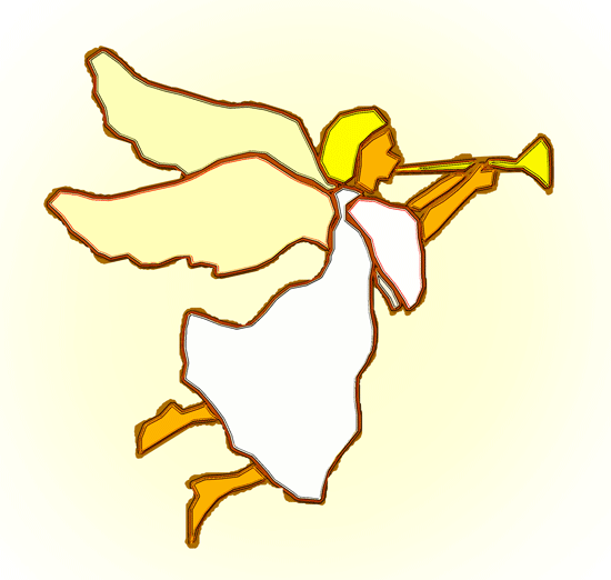 Angels Blowing Trumpets Clipart.