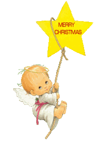 Animated Christmas Angel Clipart (animated GIF).