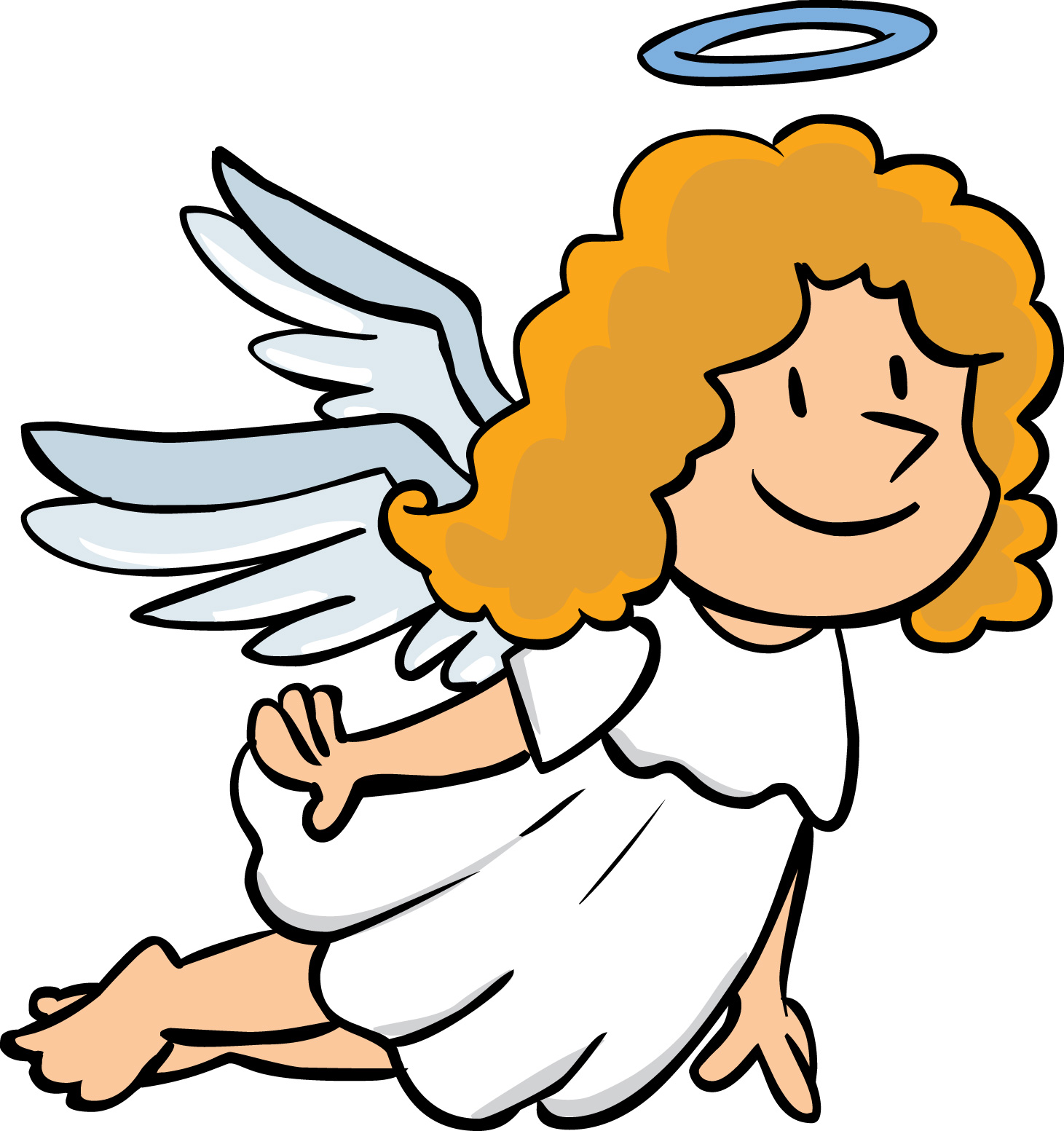 Flying Angel Cartoon Clipart.