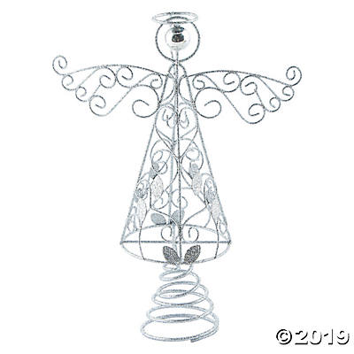 Silver Angel Christmas Tree Topper.