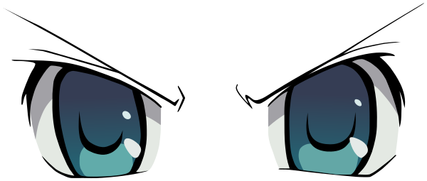 anime eyes angry.