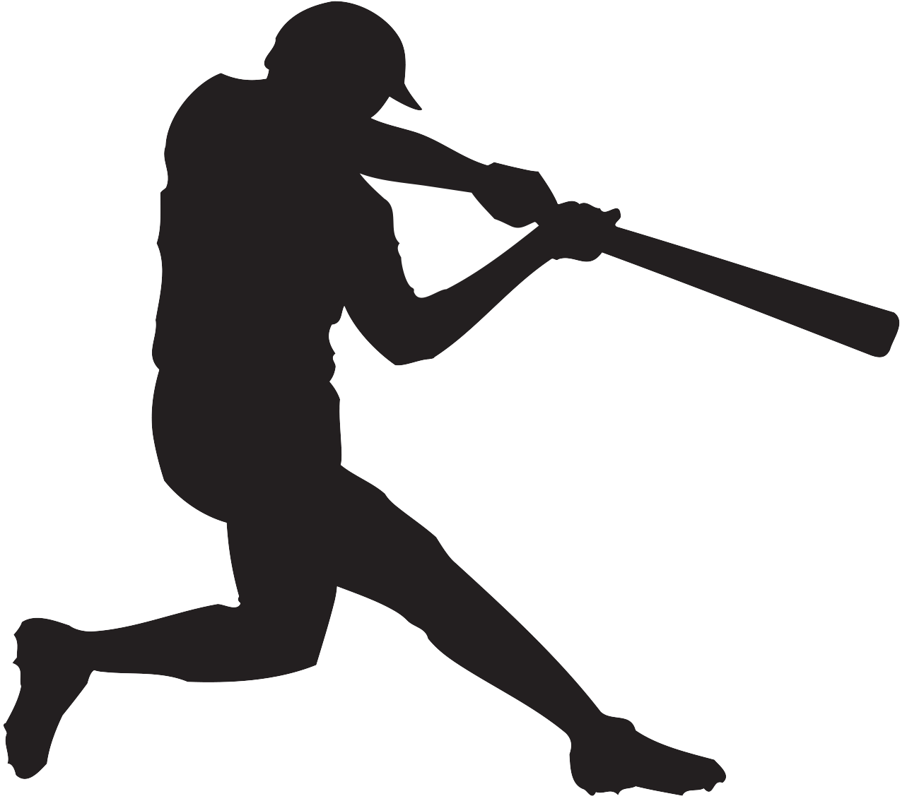 Baseball player Batting Clip art.