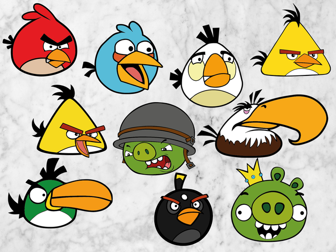 Angry birds svg files, Angry birds clipart, Angry birds cut files, eps  vectors, dxf files for cricut, cutting machines.