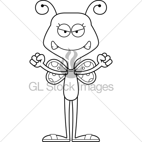 Cartoon Angry Butterfly Swimsuit · GL Stock Images.