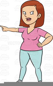 Animated Clipart Angry Woman.