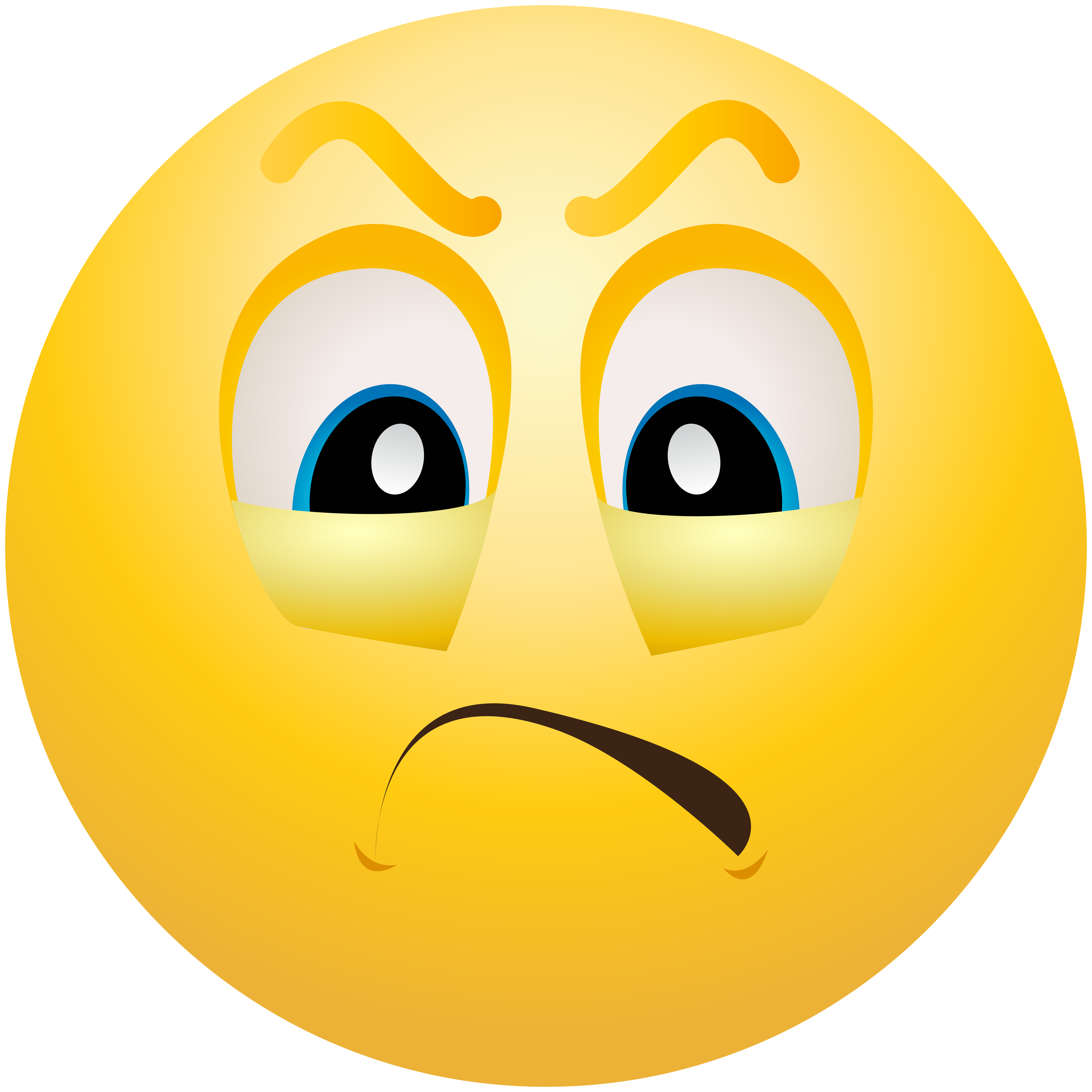 Angry Emoticon PNG Clip Art.