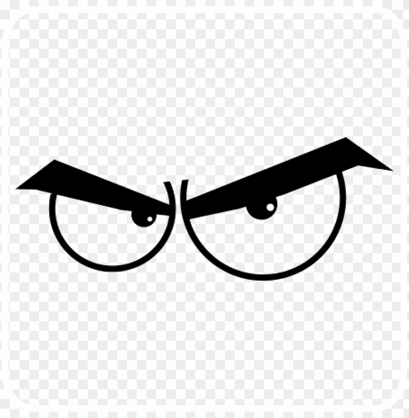 angry eyes cartoon PNG image with transparent background.