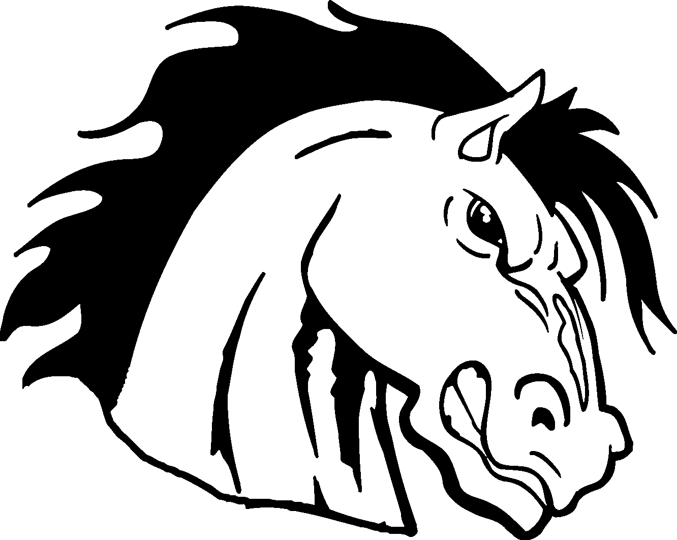Злой конь рисунок
