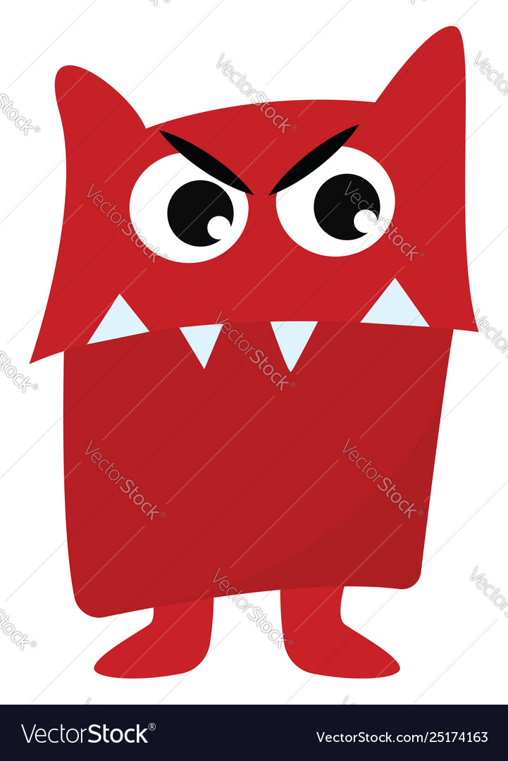 Clipart a red angry monster or color.