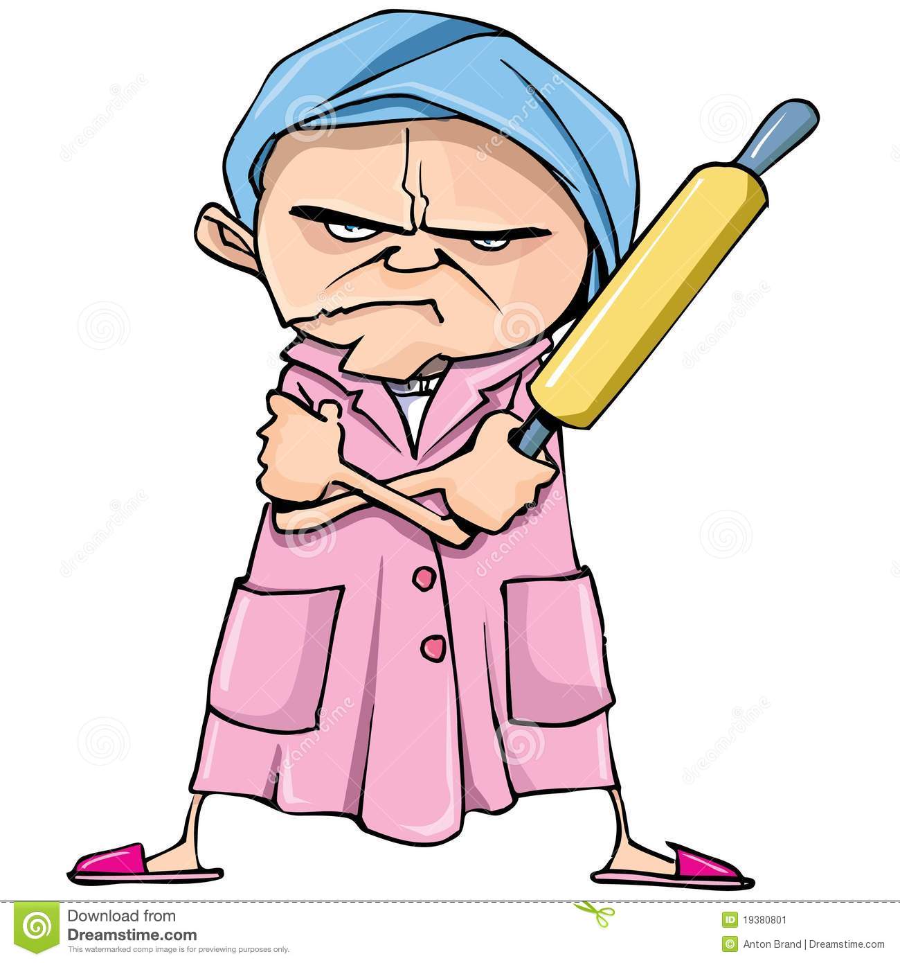 Angry Old Lady Clipart.