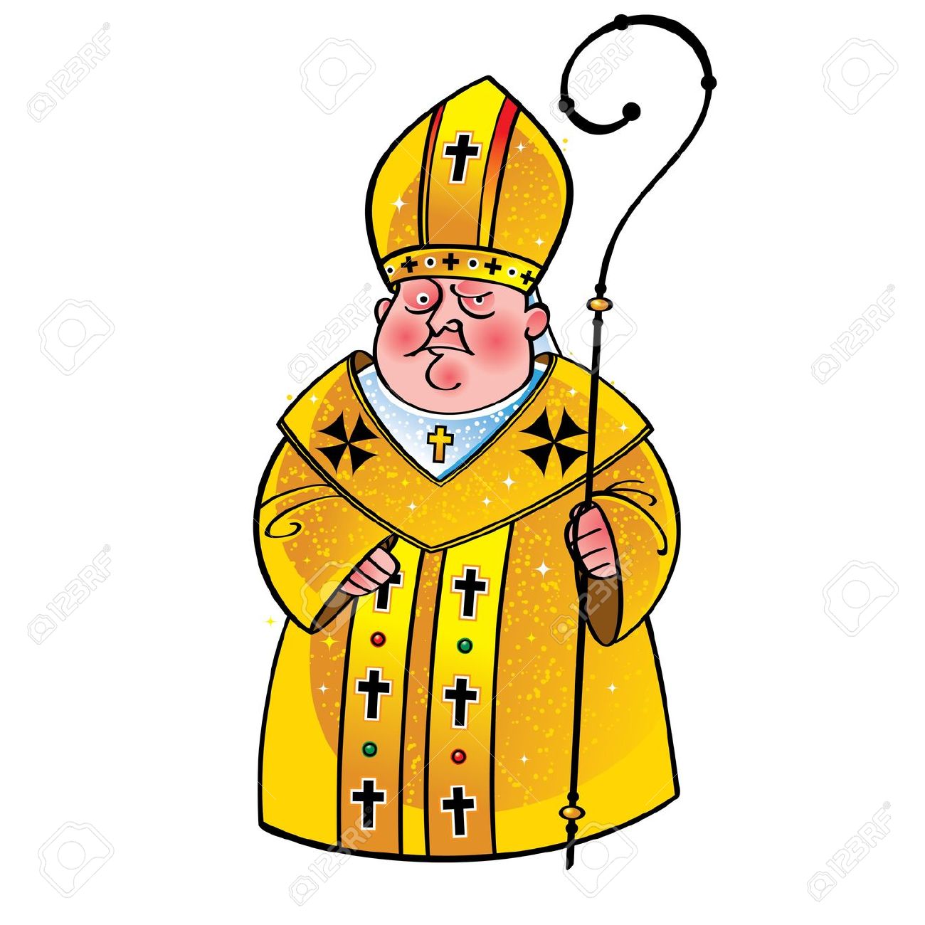 Angry Pope Clipart.