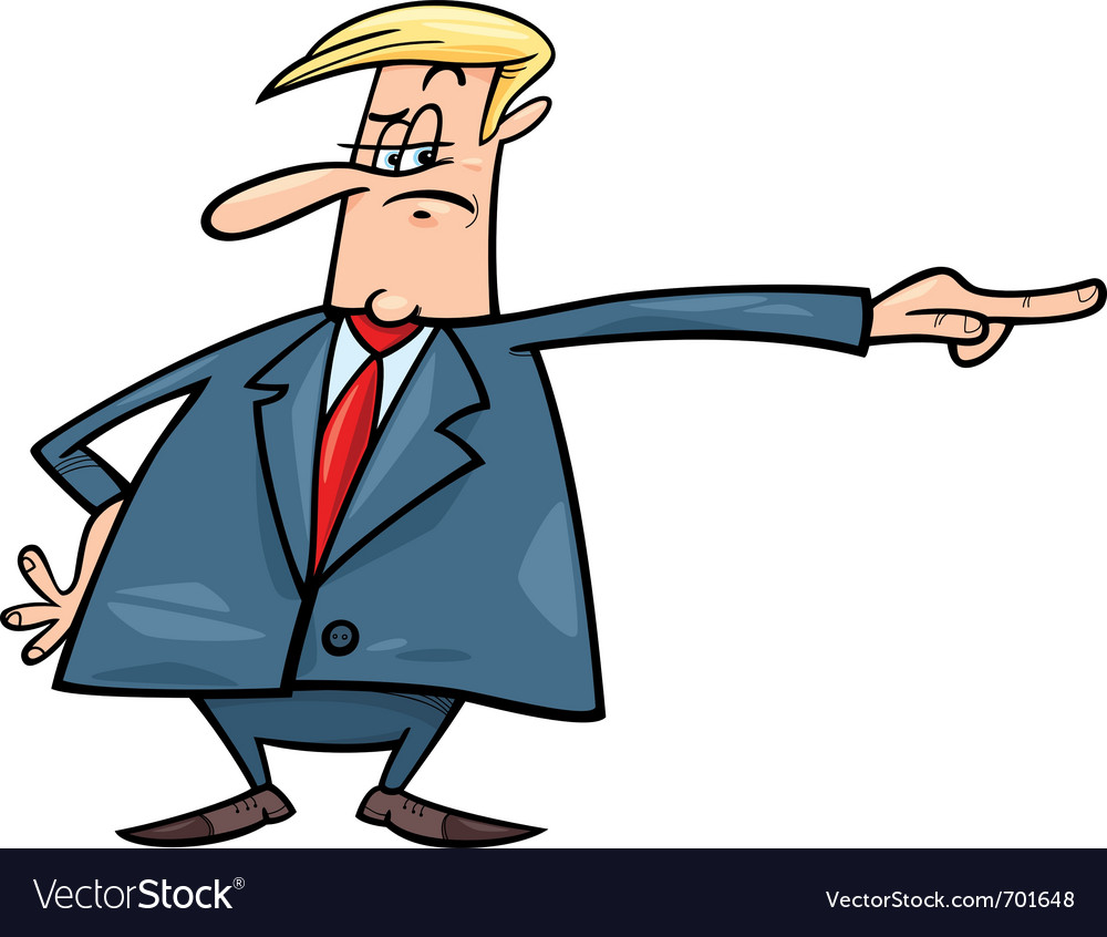 Angry boss firing somebody vector image.