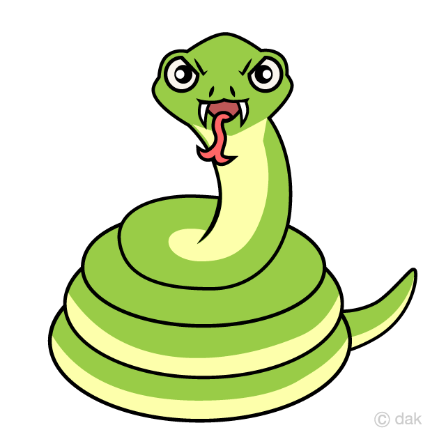 Free Snake Coil Front Clipart Image｜Illustoon.