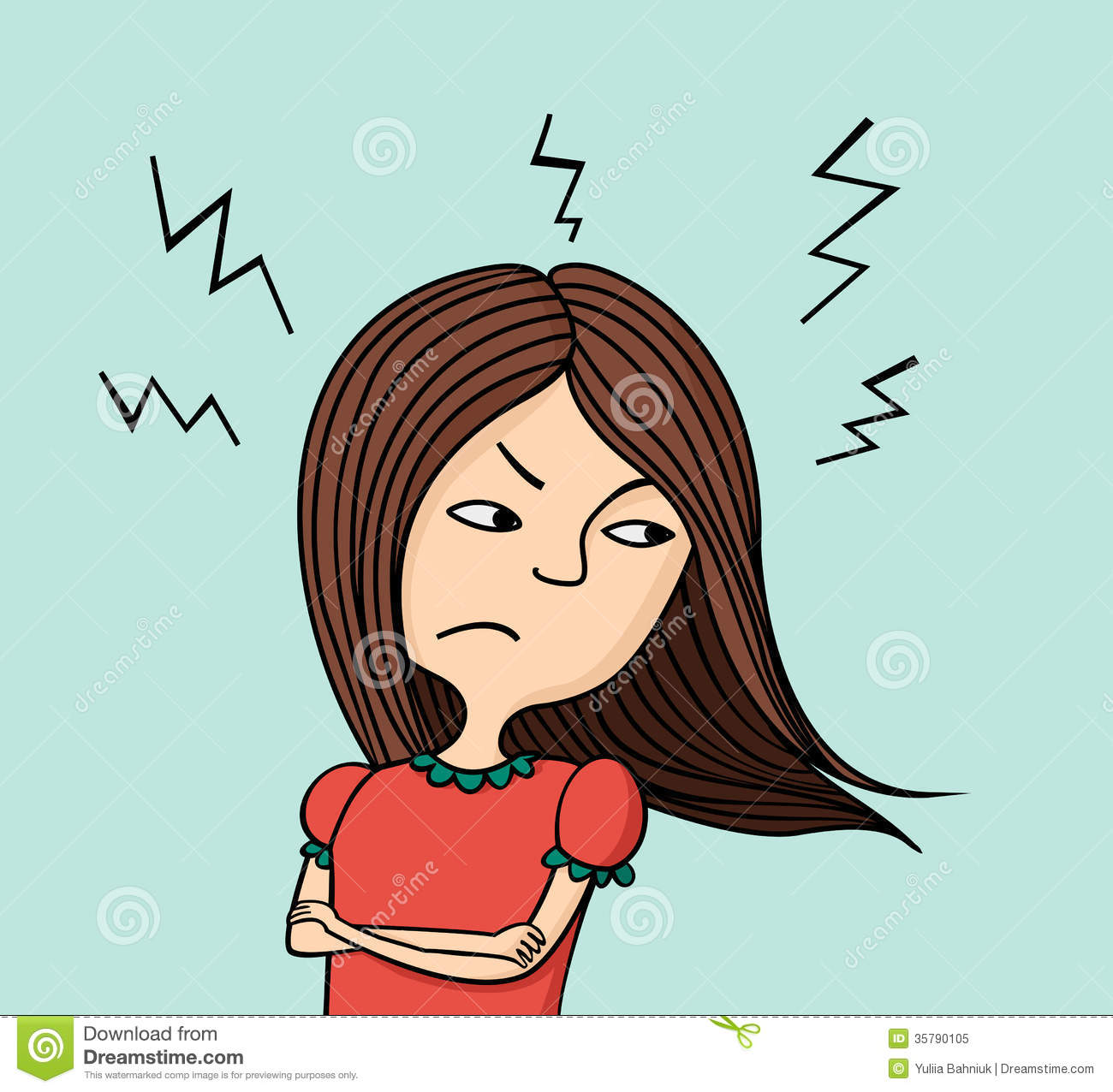Angry Girl Clipart.