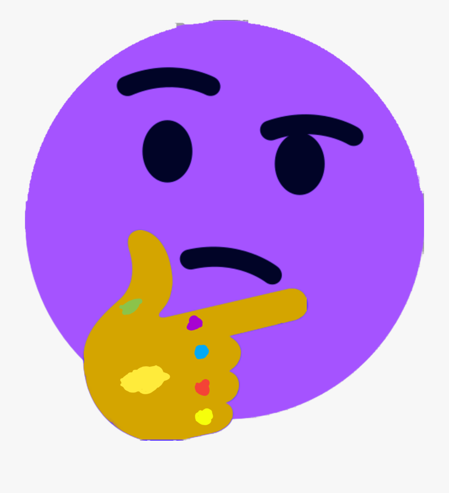 Thanos Thinking Emoji , Free Transparent Clipart.