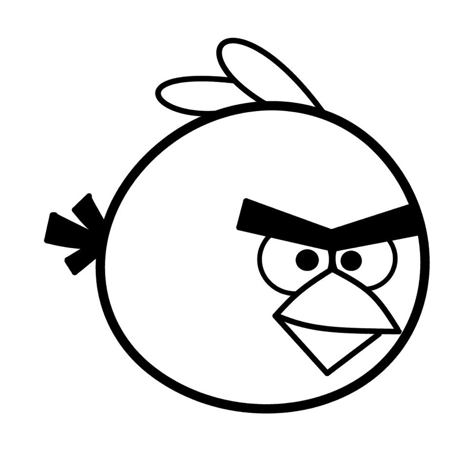 Angry Bird Clipart Black And White.