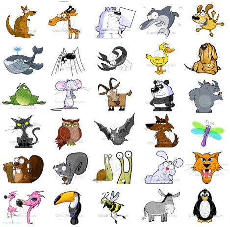 Realistic Animal Clipart.